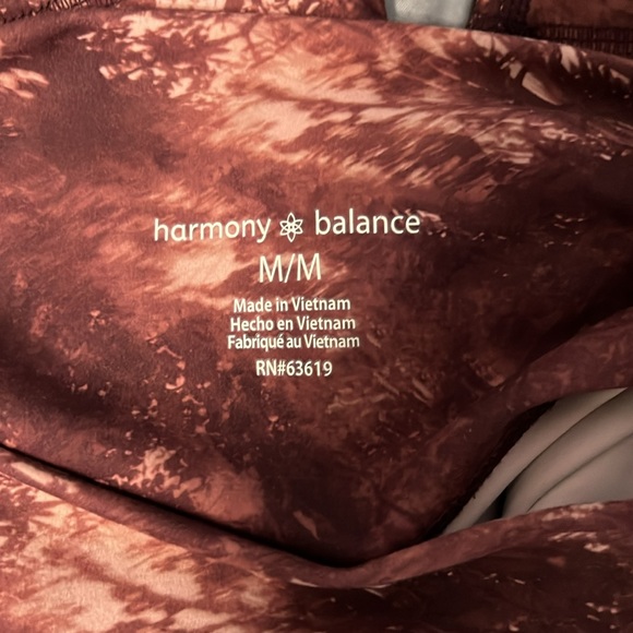 Harmony Balance Peach and Rust Forest Print Leggings - Medium - Picture 7 of 7